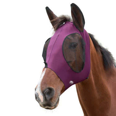 Weatherbeeta Purple/Black Deluxe Stretch Bug Eye Saver With Ears| Online For Equine