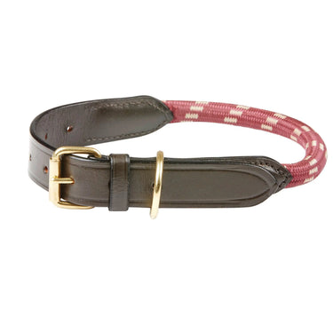 Buy Weatherbeeta Rope Leather Burgundy/Brown Dog Collar | Online for Equine