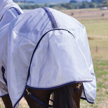 Weatherbeeta Silver/Navy/White Comfitec Hexi Shield Fly Sheet Combo| Online For Equine