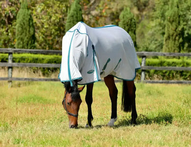 Weatherbeeta Silver/Teal Green/Stone Comfitec Zephyr Plus Mesh Fly Combo Neck| Online For Equine