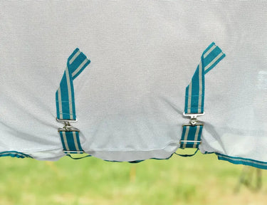Weatherbeeta Silver/Teal Green/Stone Comfitec Zephyr Plus Mesh Fly Combo Neck| Online For Equine