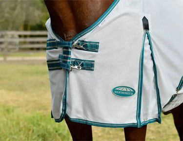 Weatherbeeta Silver/Teal Green/Stone Comfitec Zephyr Plus Mesh Fly Combo Neck| Online For Equine