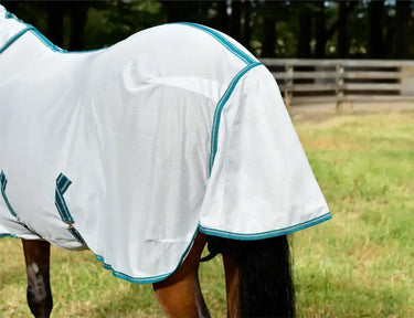 Weatherbeeta Silver/Teal Green/Stone Comfitec Zephyr Plus Mesh Fly Combo Neck| Online For Equine
