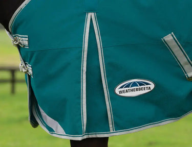 Weatherbeeta Teal Green/Stone/Teal Green Comfitec Plus Dynamic II Detach-A-Neck Lite Turnout Rug| Online For Equine