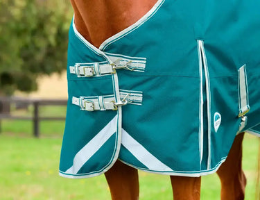 Weatherbeeta Teal Green/Stone/Teal Green Comfitec Plus Dynamic II Standard Neck Lite Turnout Rug| Online For Equine