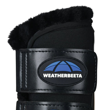 Weatherbeeta Tough-Tec Comfy Fleece Brushing Boots Black/Black| Online For Equine