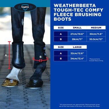 Weatherbeeta Tough-Tec Comfy Fleece Brushing Boots Black/Black| Online For Equine