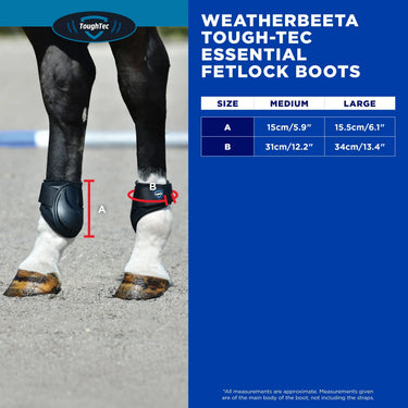 Weatherbeeta Tough-Tec Essential Fetlock Boots Black| Online For Equine