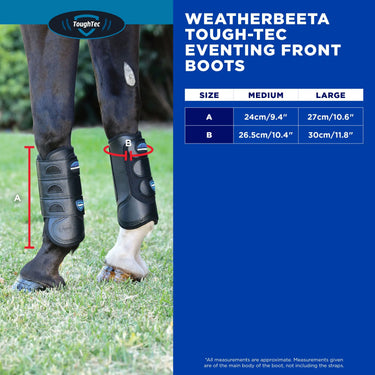 Weatherbeeta Tough-Tec Eventing Front Boots Black| Online For Equine