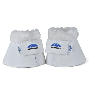 Weatherbeeta Tough-Tec Fleece Trim Bell Boots White| Online For Equine
