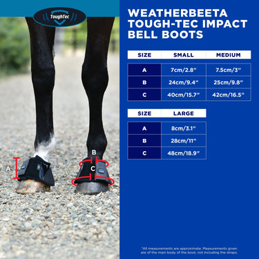 Weatherbeeta Tough-Tec Impact Bell Boots Black| Online For Equine