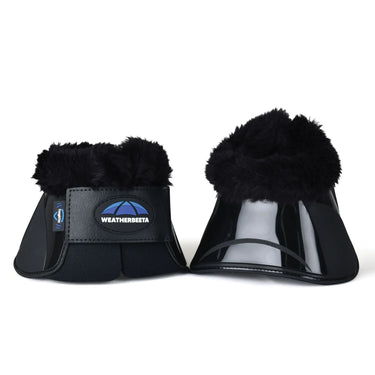 Weatherbeeta Tough-Tec Impact Fleece Trim Bell Boots Black/Black| Online For Equine