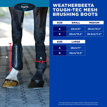 Weatherbeeta Tough-Tec Mesh Brushing Boots Black/Black| Online For Equine