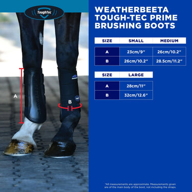 Weatherbeeta Tough-Tec Prime Brushing Boots Black/Navy| Online For Equine
