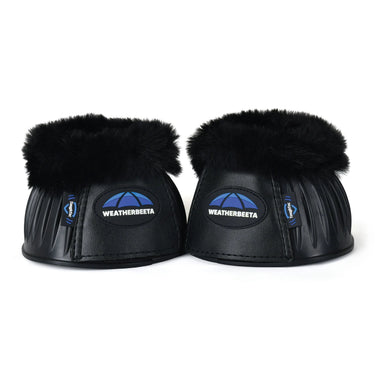 Weatherbeeta Tough-Tec Prime Fleece Trim Rubber Bell Boots Black/Black| Online For Equine