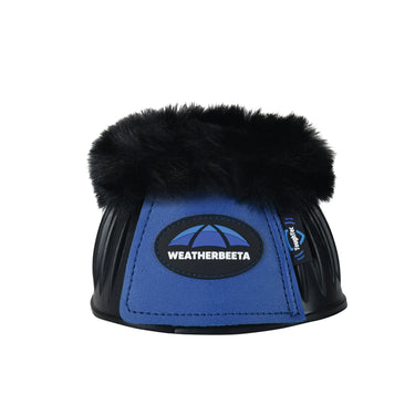 Weatherbeeta Tough-Tec Prime Fleece Trim Rubber Bell Boots Black/Cobalt| Online For Equine