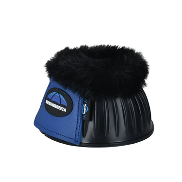 Weatherbeeta Tough-Tec Prime Fleece Trim Rubber Bell Boots Black/Cobalt| Online For Equine