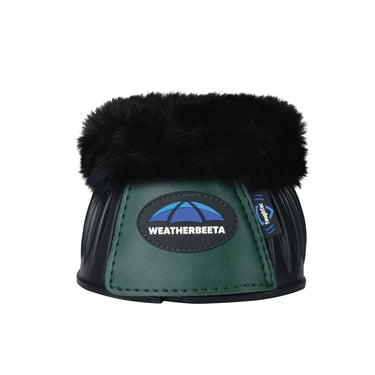 Weatherbeeta Tough-Tec Prime Fleece Trim Rubber Bell Boots Black/Forest Green| Online For Equine
