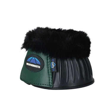 Weatherbeeta Tough-Tec Prime Fleece Trim Rubber Bell Boots Black/Forest Green| Online For Equine