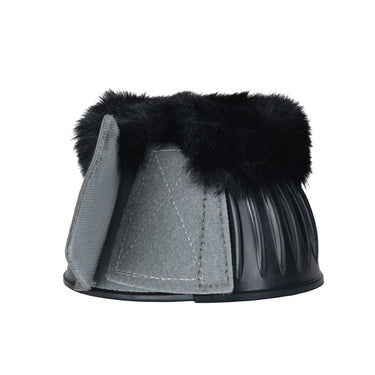 Weatherbeeta Tough-Tec Prime Fleece Trim Rubber Bell Boots Black/Grey| Online For Equine