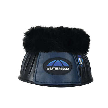 Weatherbeeta Tough-Tec Prime Fleece Trim Rubber Bell Boots Black/Navy| Online For Equine