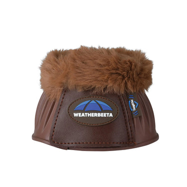 Weatherbeeta Tough-Tec Prime Fleece Trim Rubber Bell Boots Brown/Brown| Online For Equine