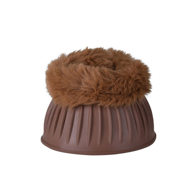 Weatherbeeta Tough-Tec Prime Fleece Trim Rubber Bell Boots Brown/Brown| Online For Equine