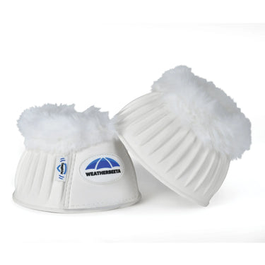 Weatherbeeta Tough-Tec Prime Fleece Trim Rubber Bell Boots White/White| Online For Equine