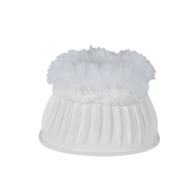 Weatherbeeta Tough-Tec Prime Fleece Trim Rubber Bell Boots White/White| Online For Equine