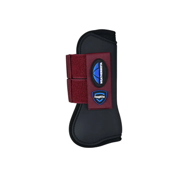 Weatherbeeta Tough-Tec Prime Open Front Boots Black/Burgundy| Online For Equine