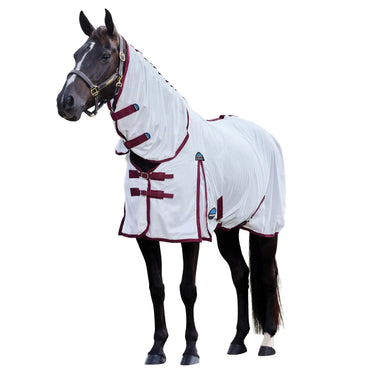 Weatherbeeta White/Burgundy Comfitec Essential Fly Sheet Combo| Online For Equine