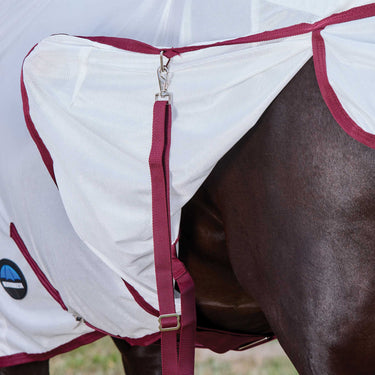 Weatherbeeta White/Burgundy Comfitec Essential Fly Sheet Combo| Online For Equine