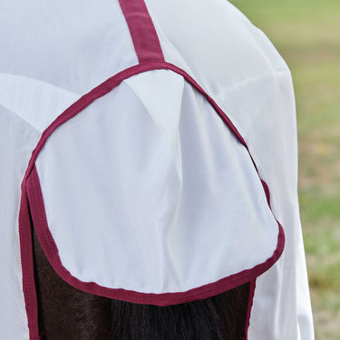 Weatherbeeta White/Burgundy Comfitec Essential Fly Sheet Combo| Online For Equine