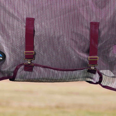 Weatherbeeta White/Burgundy Comfitec Ripshield Detach-A-Neck Fly Sheet| Online For Equine
