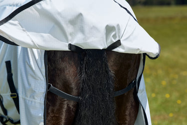 Weatherbeeta White/Charcoal Comfitec Sweet Itch Shield Fly Sheet Combo| Online For Equine