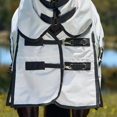 Weatherbeeta White/Charcoal Comfitec Sweet Itch Shield Fly Sheet Combo| Online For Equine