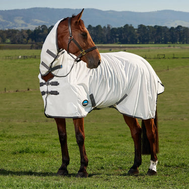Weatherbeeta White/Charcoal Comfitec Tyro Fly Sheet Combo| Online For Equine