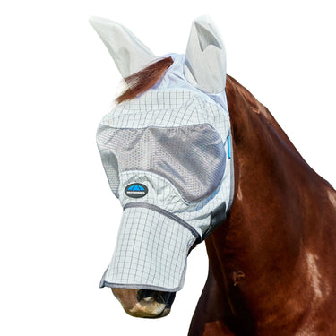 Weatherbeeta White/Charcoal Hybrid Fly Mask| Online For Equine
