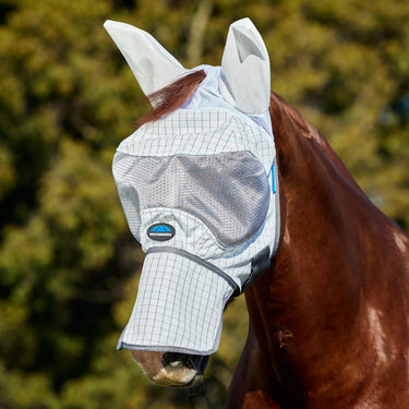 Weatherbeeta White/Charcoal Hybrid Fly Mask| Online For Equine
