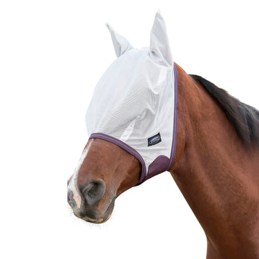 Weatherbeeta White/Maroon/Grey ComFiTec Essential Mesh Mask| Online For Equine