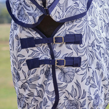 Weatherbeeta White/Navy Floral Print Comfitec Limited Edition Fly Sheet Combo| Online For Equine