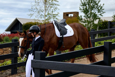 Weatherbeeta White Satin Luxe Air-Tec Dressage Saddle Pad| Online For Equine