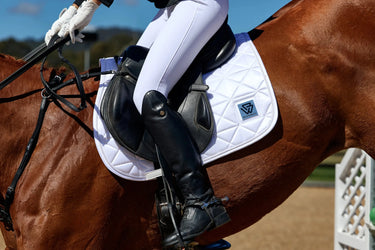 Weatherbeeta White Satin Luxe Air-Tec Euro Jump Saddle Pad| Online For Equine