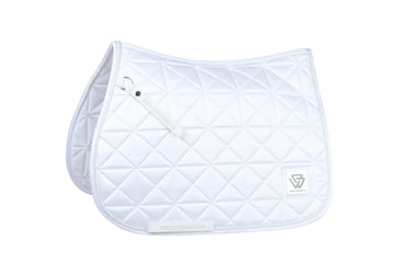 Weatherbeeta White Satin Luxe Air-Tec Euro Jump Saddle Pad| Online For Equine