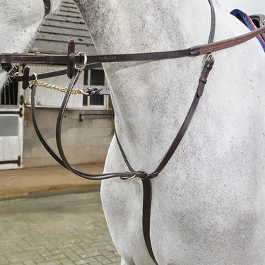 Buy Whitaker Lynton 5/8" Rubber Reins With Dimpled Grip Havana| Online for Equine