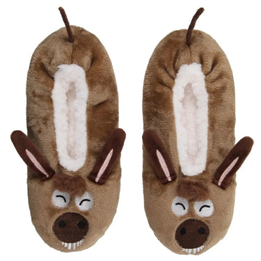 Buy Wild Feet Donkey Adults Slipper Socks-One Size (UK 4-8)-Donkey| Online for Equine