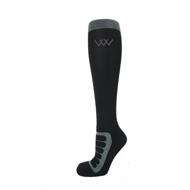 Woof Wear Black Grey Long Bamboo Tech Riding Sock| Online For Equine