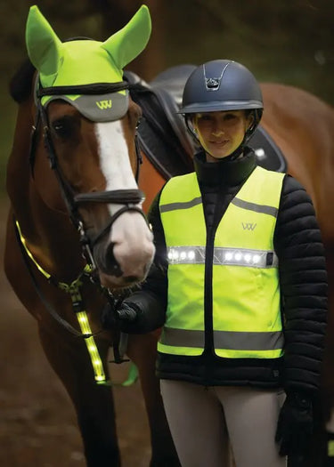 Woof Wear LED Hi Vis Yellow Riding Vest| Online For Equine