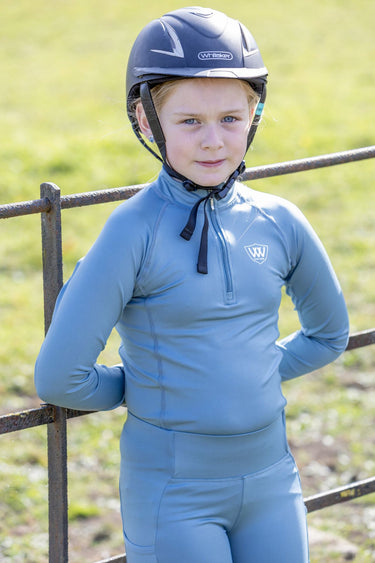 Woof Wear Mineral Blue Young Rider Tech Shirt| Online For Equine