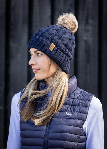 Woof Wear Navy Cable Beanie| Online For Equine